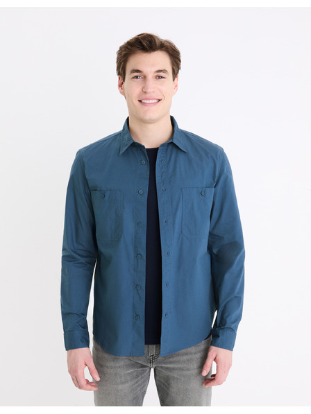 Celio Cămașă de bărbați albastru închis Celio Gagusti2