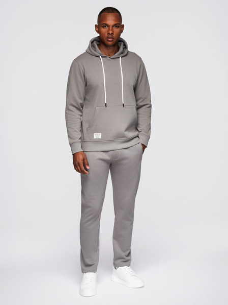 Ombre Clothing Trening pentru bărbați: bluză cu glugă + pantaloni regular fit - gri V8 Z120 Ombre Clothing