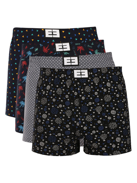 Nedeto Set de patru - boxeri pentru bărbați Nedeto multicolori