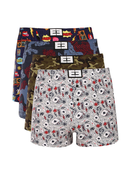 Nedeto Set de patru - boxeri pentru bărbați Nedeto multicolori