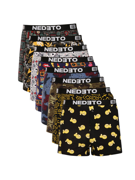 Nedeto Set de opt - boxeri pentru bărbați Nedeto multicolori