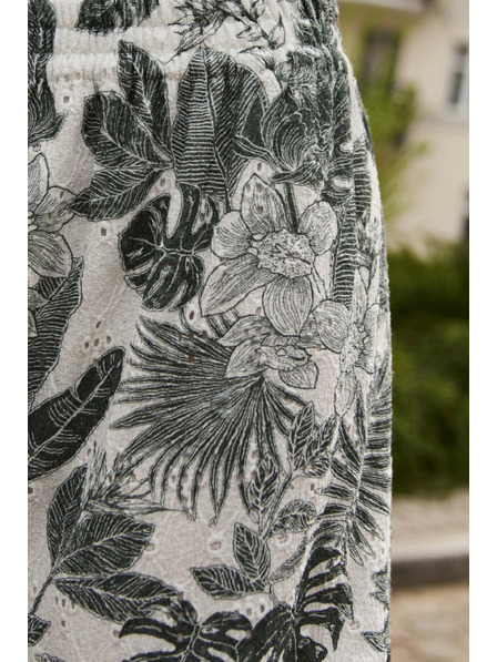 Moodo Fustă cu model floral alb Moodo