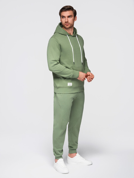 Ombre Clothing Trening bărbați bumbac bluză + pantaloni jogger - verde V3 Z121 Ombre Clothing