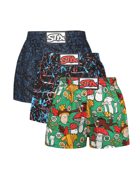 Styx Set trei - boxeri copii Styx art bandă clasică multicolori