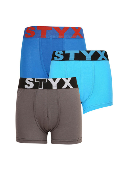 Styx Set trei - boxeri copii Styx sport elastică multicolor