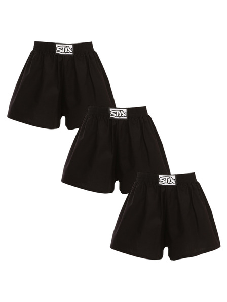 Styx Set de trei - chiloti copii Styx elastic clasic negri