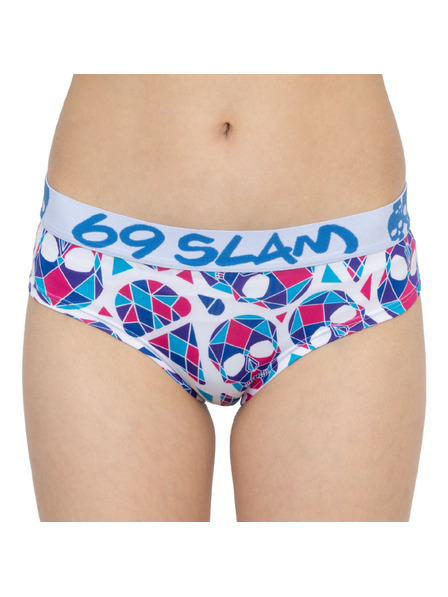 69slam Chiloti damă 69SLAM boxer skullmond alb