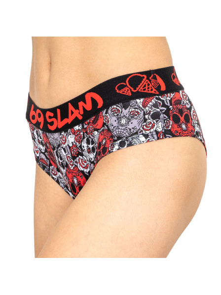69slam Chiloti damă 69SLAM boxer bambus roșu sugar crane