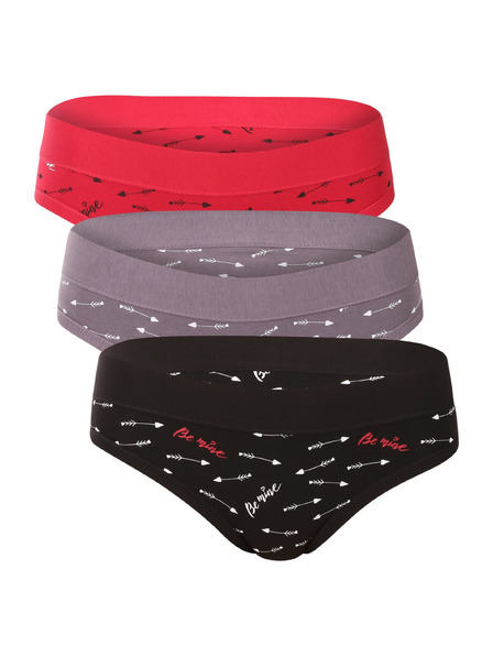 andrie Set trei - Chiloti pentru femei Andrie Valentine multicolor