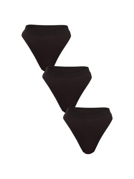 Benysøn Set trei - Tanga pentru femei Benysøn neagră (7204/black)