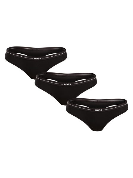 BOSS Set trei - Tanga pentru femei BOSS neagră
