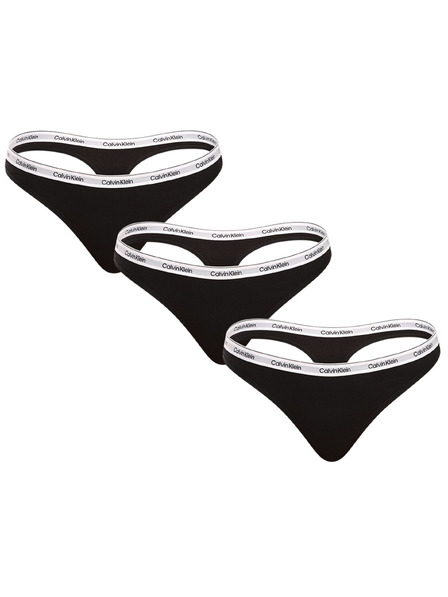 Calvin Klein Set trei - Tanga pentru femei Calvin Klein neagră