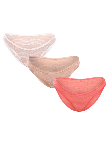 Calvin Klein Set de trei - chiloți multicolori Calvin Klein pentru femei