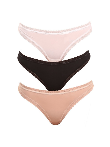 Calvin Klein Set de trei - tanga multicolori Calvin Klein pentru femei