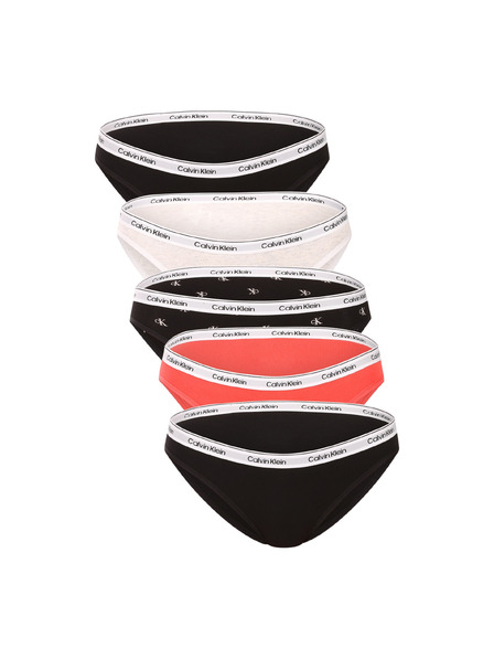 Calvin Klein Set de cinci - chiloți multicolori Calvin Klein pentru femei