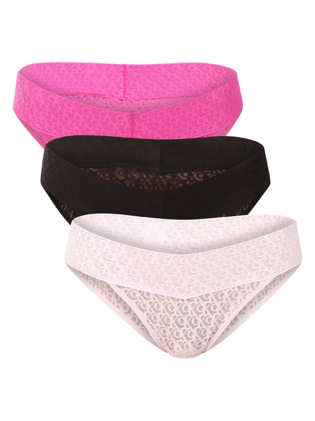 Calvin Klein Set de trei - chiloți multicolori Calvin Klein pentru femei