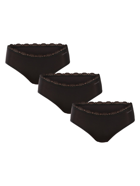 Calvin Klein Set de trei - chiloți negri Calvin Klein pentru femei