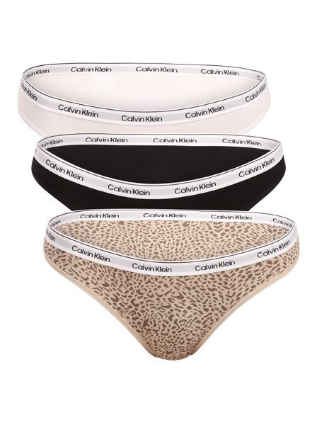 Calvin Klein Set de trei - chiloți multicolori Calvin Klein pentru femei