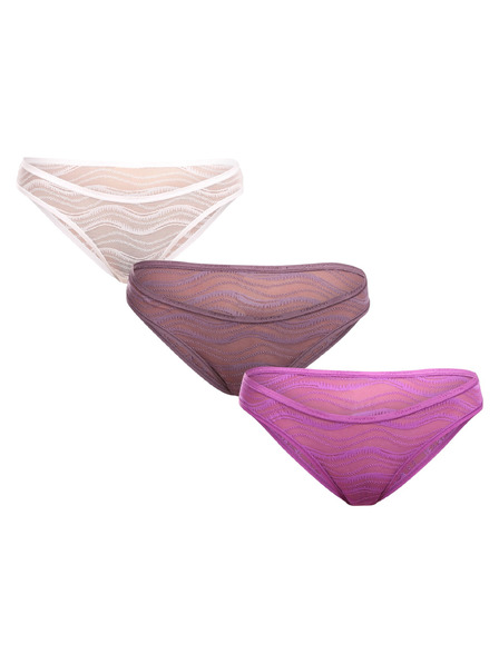 Calvin Klein Set de trei - chiloți multicolori Calvin Klein pentru femei