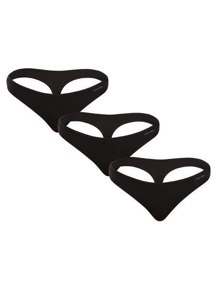 Calvin Klein Set de trei - tanga neagră Calvin Klein pentru femei