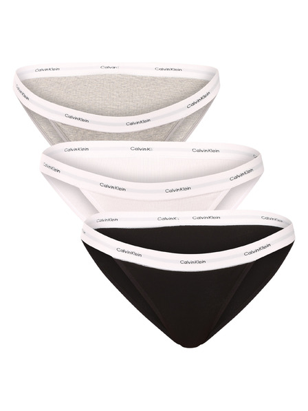 Calvin Klein Set de trei - chiloți multicolori Calvin Klein pentru femei