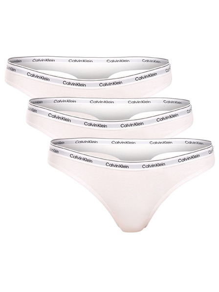 Calvin Klein Set de trei - tanga albă Calvin Klein pentru femei