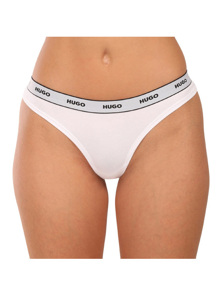 HUGO Set de trei - Tanga damă HUGO alb