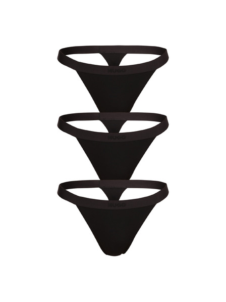HUGO Set de trei - Tanga damă HUGO negru