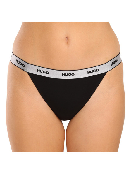 HUGO Set de trei - Tanga damă HUGO negru