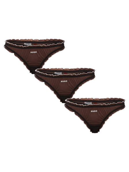 HUGO Set de trei - Tanga damă HUGO negru