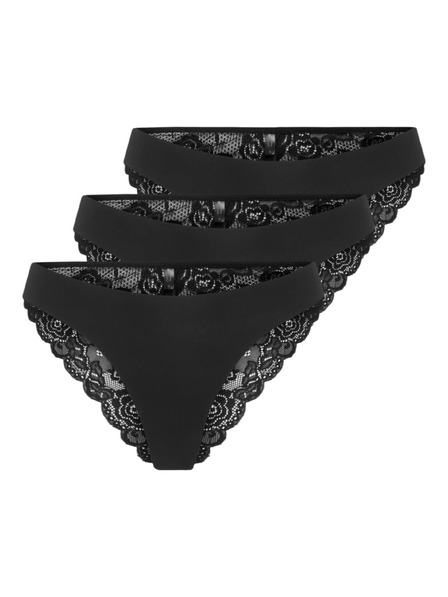 ONLY Set de trei - Chilot brazilieni damă ONLY negru
