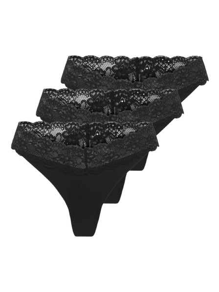ONLY Set de trei - Tanga damă ONLY negru