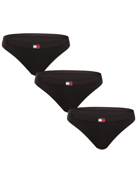 Tommy Hilfiger Set trei - chiloți pentru femei Tommy Hilfiger supradimensionați negru
