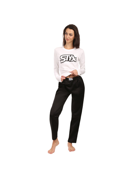 Styx Pijama pentru femei Styx alb-negru