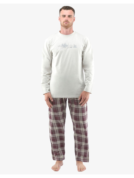 gino Pijama bărbătească Gino supramărire multicolor