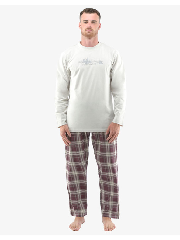 gino Pijama bărbătească Gino supramărire multicolor