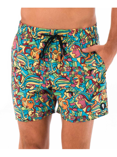 69slam Pantaloni de baie bărbătești 69SLAM CUBISM MOCK