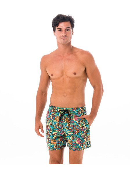 69slam Pantaloni de baie bărbătești 69SLAM CUBISM MOCK