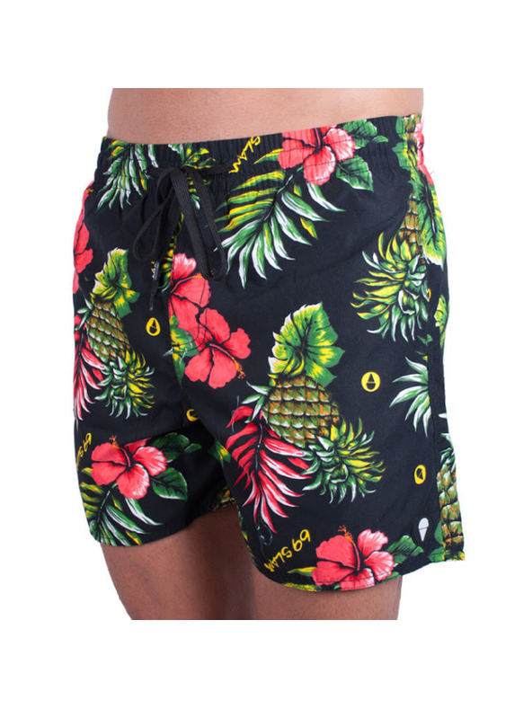 69slam Boxeri de baie bărbătești 69SLAM boardshort leilani black