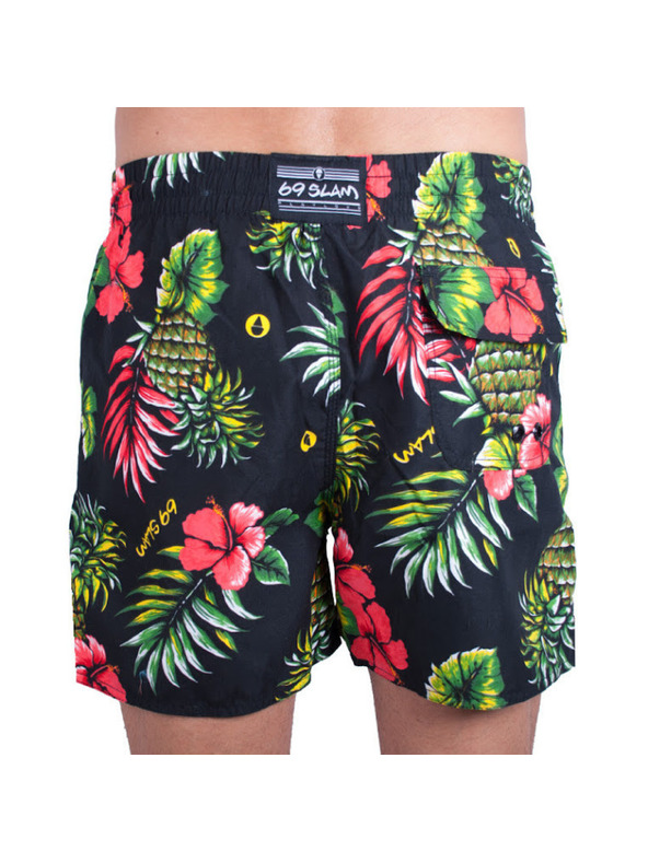 69slam Boxeri de baie bărbătești 69SLAM boardshort leilani black