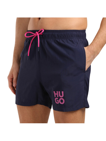 HUGO Pantaloni de baie bărbătești HUGO albastri
