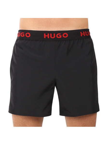 HUGO Pantaloni de baie bărbătești HUGO negri