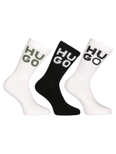 HUGO Set de trei - șosete HUGO înalte multicolore