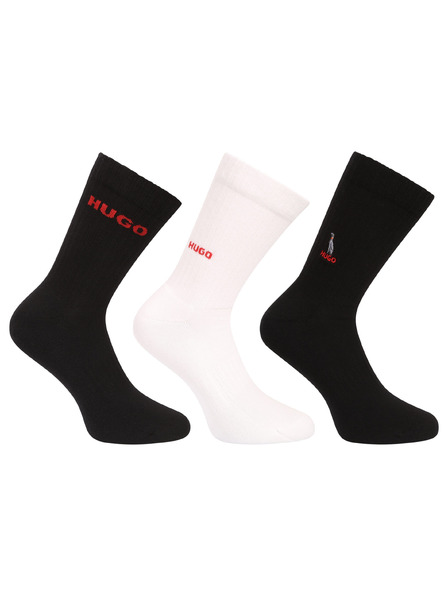 HUGO Set de trei - șosete HUGO înalte multicolore