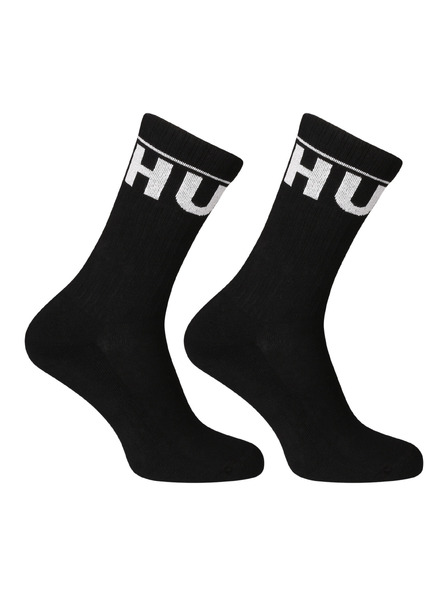 HUGO Set de două - șosete HUGO înalte negre