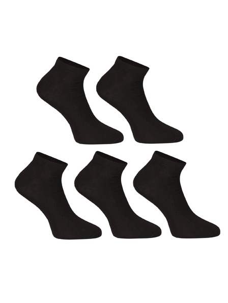 Nedeto 4x Set de cinci - șosete Nedeto scunde bambusice negre - abonament trimestrial anual