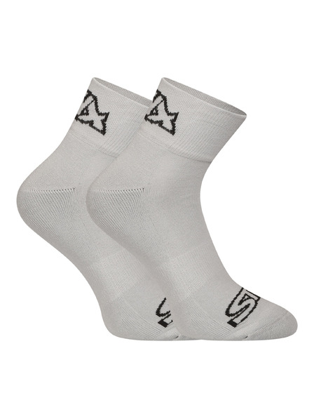 Styx Șosete Styx la gleză gri cu logo negru