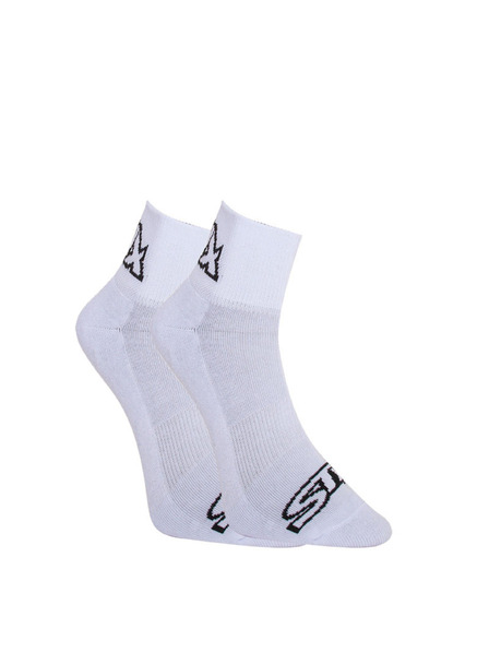 Styx Șosete Styx la gleză albe cu logo negru