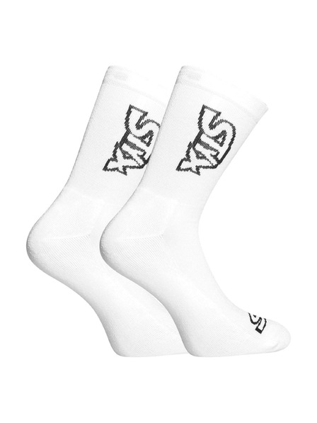 Styx Șosete Styx înalte albe cu logo negru