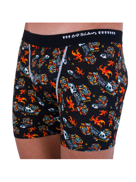 69slam Boxeri bărbătești 69SLAM fit bamboo fish skull